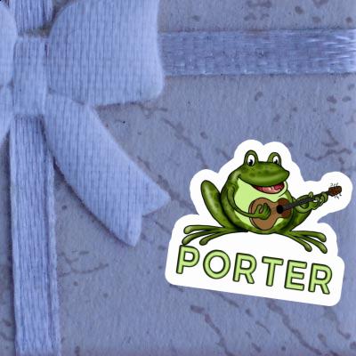 Porter Autocollant Grenouille à guitare Notebook Image