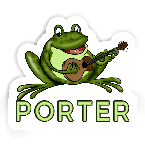 Porter Autocollant Grenouille à guitare Gift package Image
