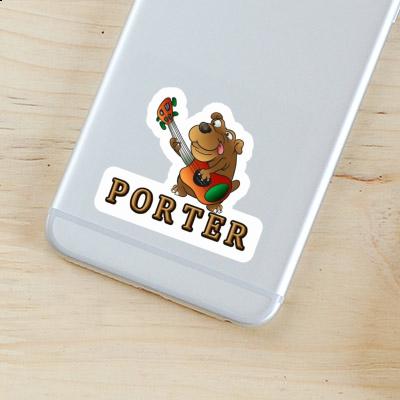 Guitar Dog Sticker Porter Laptop Image