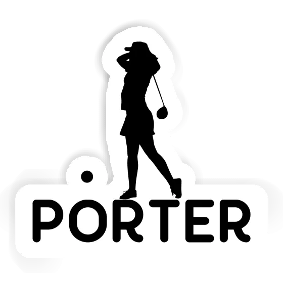 Sticker Golfer Porter Image