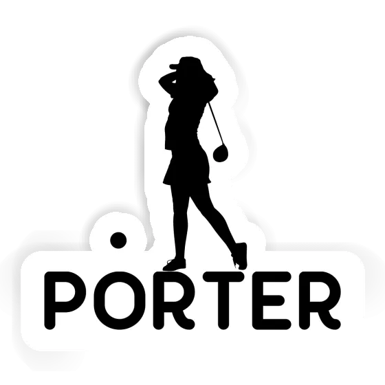 Sticker Golfer Porter Notebook Image