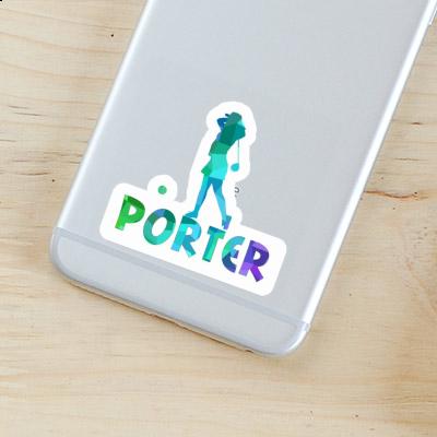 Porter Sticker Golfer Notebook Image