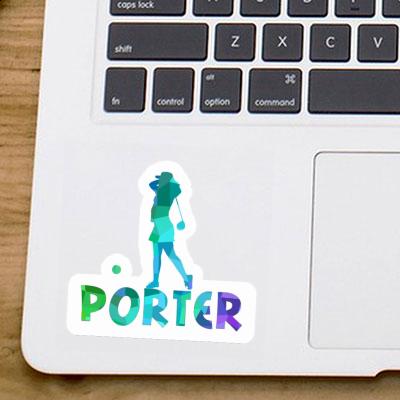 Porter Sticker Golfer Image