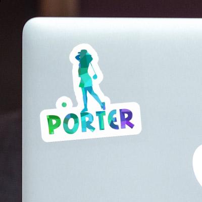 Sticker Porter Golfer Notebook Image