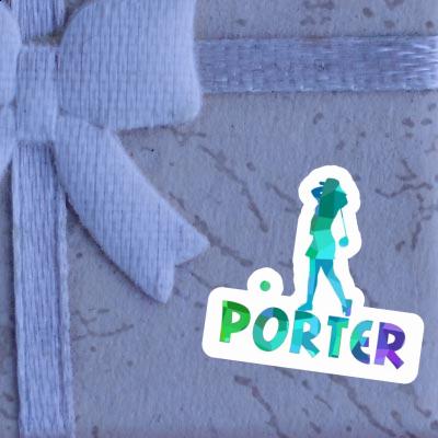 Porter Autocollant Golfeuse Gift package Image