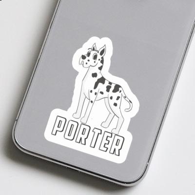 Great Dane Sticker Porter Notebook Image