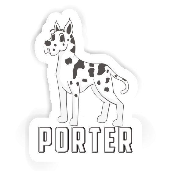 Great Dane Sticker Porter Notebook Image