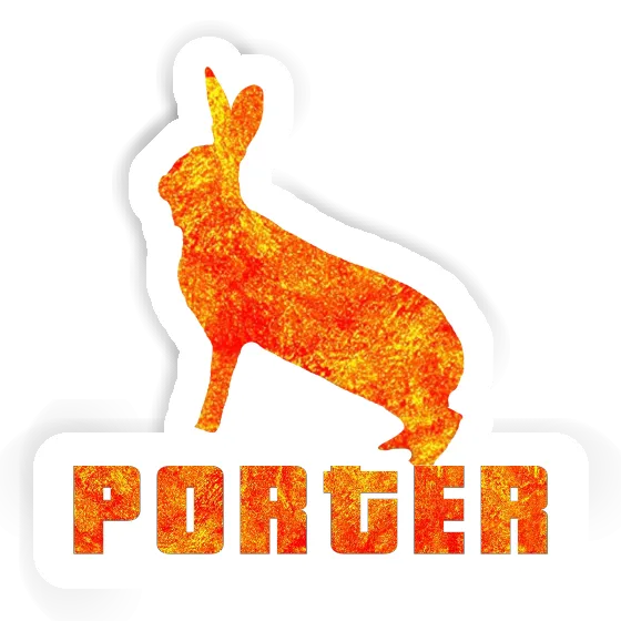 Rabbit Sticker Porter Laptop Image