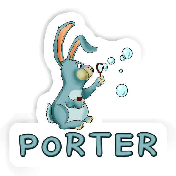 Sticker Porter Soap Bubbles Rabbit Image