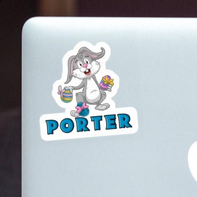Easter Bunny Sticker Porter Laptop Image
