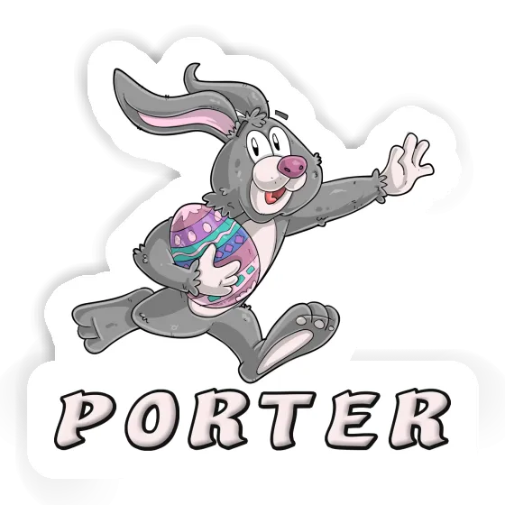 Sticker Porter Easter bunny Gift package Image