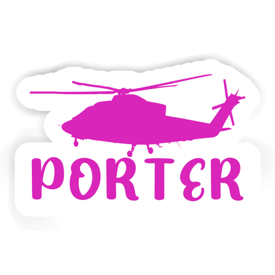 Helicopter Sticker Porter Laptop Image