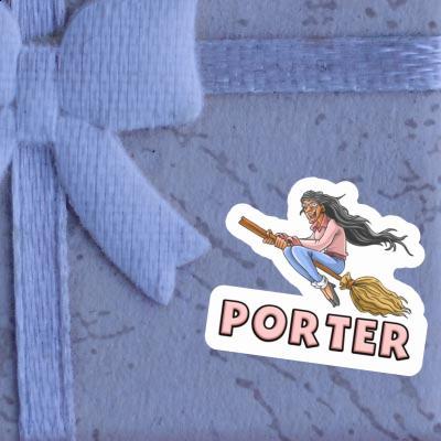 Porter Autocollant Sorcière Gift package Image
