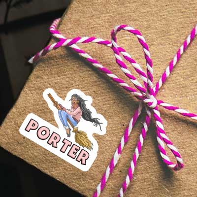 Porter Autocollant Sorcière Gift package Image