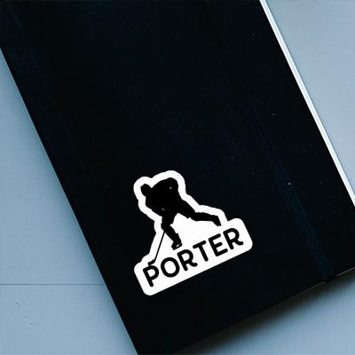 Sticker Eishockeyspieler Porter Notebook Image
