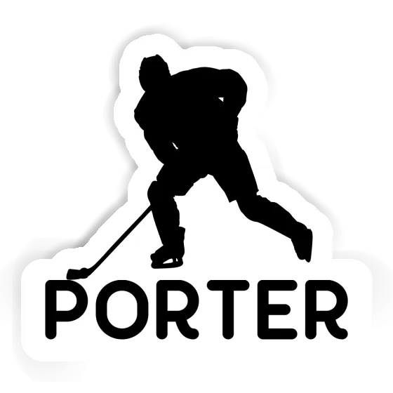 Joueur de hockey Autocollant Porter Notebook Image