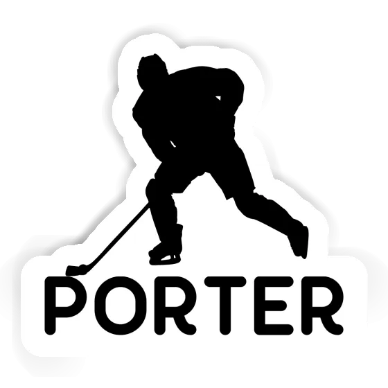 Joueur de hockey Autocollant Porter Laptop Image