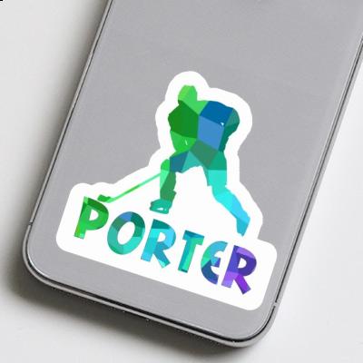 Eishockeyspieler Sticker Porter Notebook Image