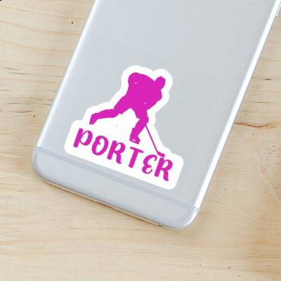 Hockey Player Sticker Porter Laptop Image