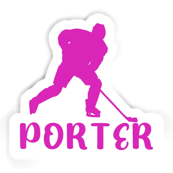 Hockey Player Sticker Porter Gift package Image