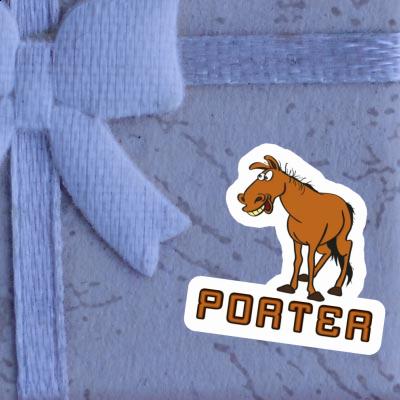 Porter Sticker Pferd Notebook Image