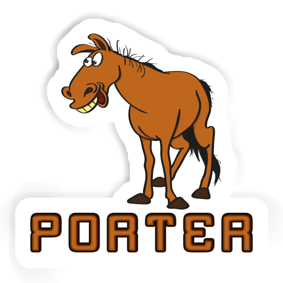 Porter Autocollant Cheval Image