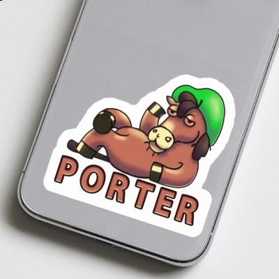 Sticker Pferd Porter Laptop Image