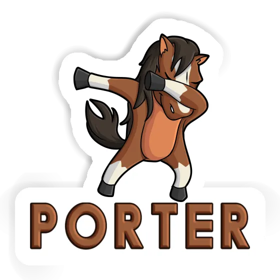 Sticker Pferd Porter Notebook Image