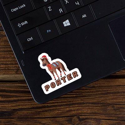 Porter Sticker Christmas Horse Notebook Image