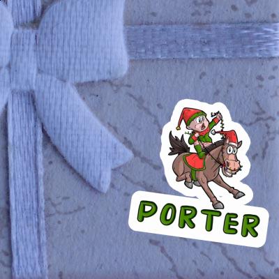 Aufkleber Weihnachtspferd Porter Gift package Image