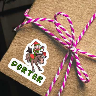 Aufkleber Weihnachtspferd Porter Notebook Image