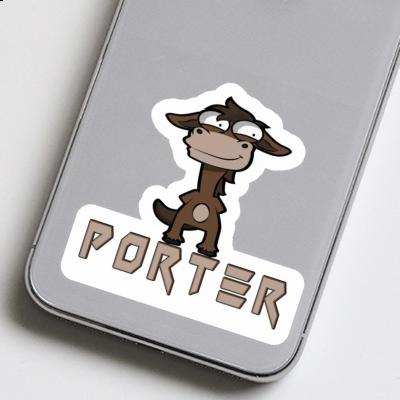 Sticker Porter Standing Horse Laptop Image