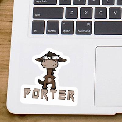 Sticker Porter Standing Horse Laptop Image