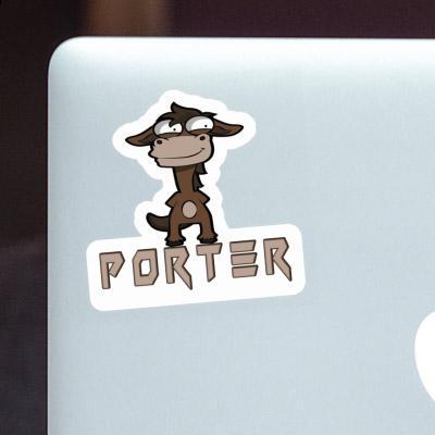 Sticker Porter Standing Horse Notebook Image