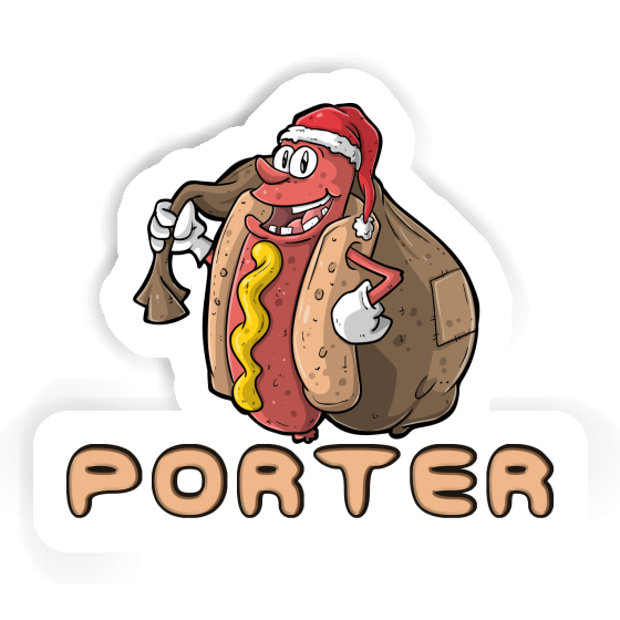 Porter Autocollant Hot-dog de Noël Gift package Image