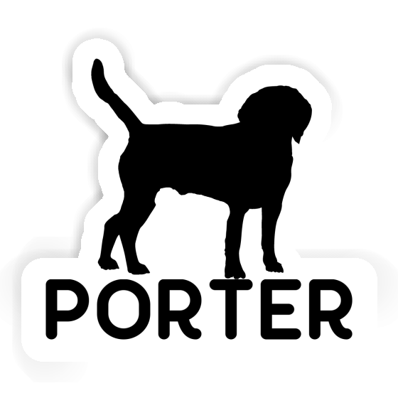 Porter Aufkleber Hund Gift package Image