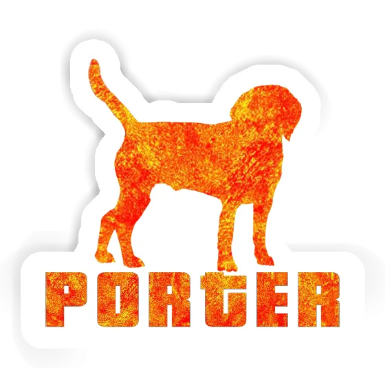 Sticker Porter Hund Notebook Image