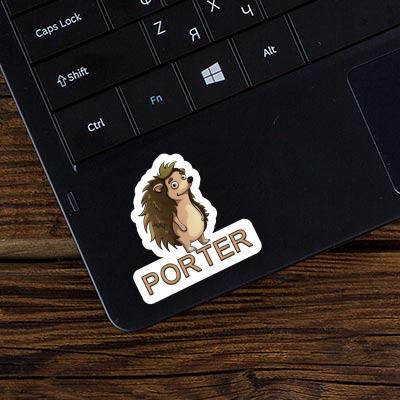 Sticker Porter Standing Hedgehog Image