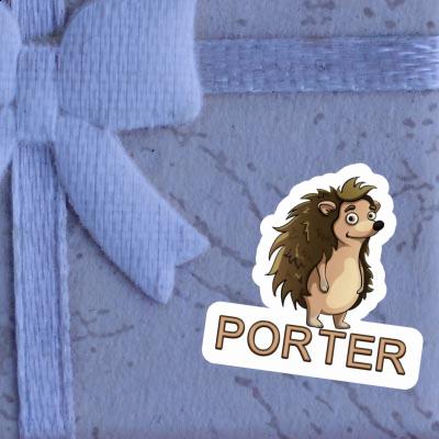 Sticker Porter Standing Hedgehog Notebook Image