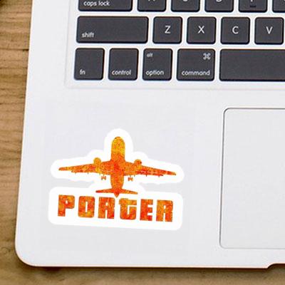 Autocollant Jumbo-Jet Porter Laptop Image