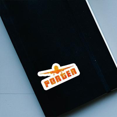 Airplane Sticker Porter Notebook Image