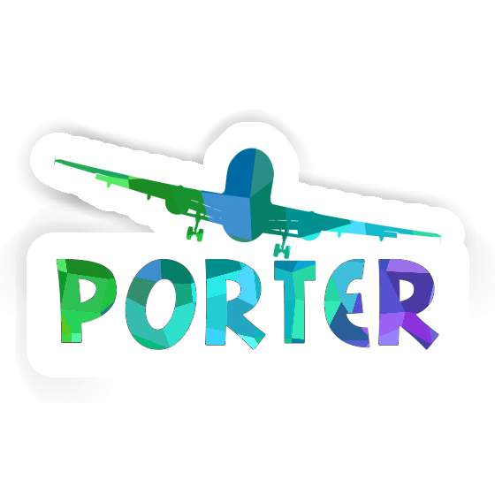 Airplane Sticker Porter Notebook Image