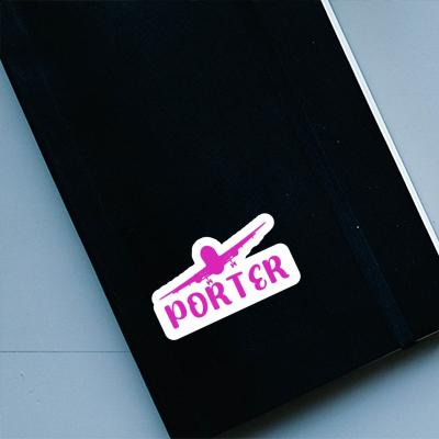 Porter Sticker Flugzeug Laptop Image