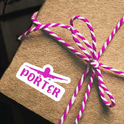 Sticker Airplane Porter Gift package Image