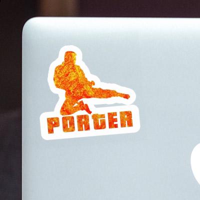 Sticker Karateka Porter Laptop Image