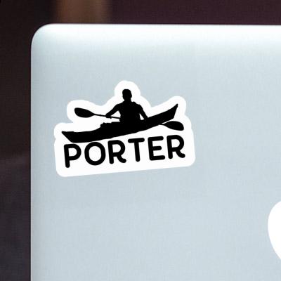 Kayaker Sticker Porter Notebook Image