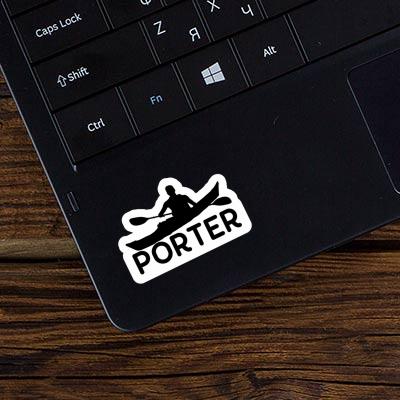 Kayaker Sticker Porter Notebook Image