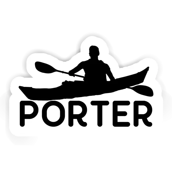 Kayaker Sticker Porter Laptop Image