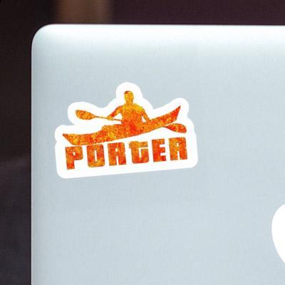 Porter Sticker Kajakfahrer Laptop Image