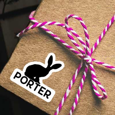 Aufkleber Porter Kaninchen Gift package Image